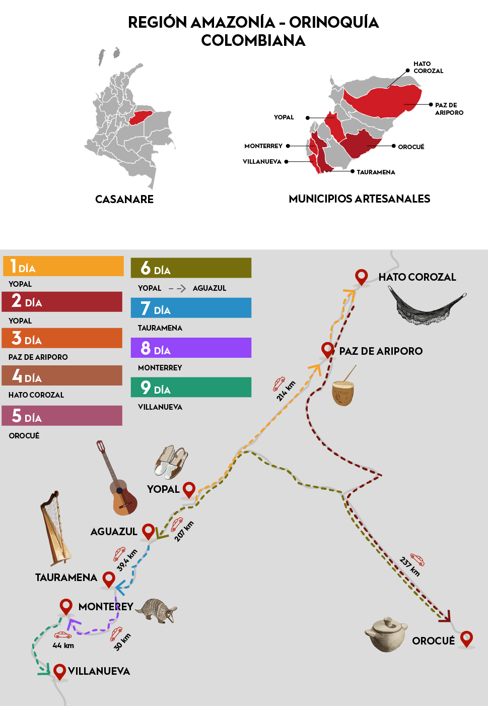 Imagen del mapa de Ruta Casanare