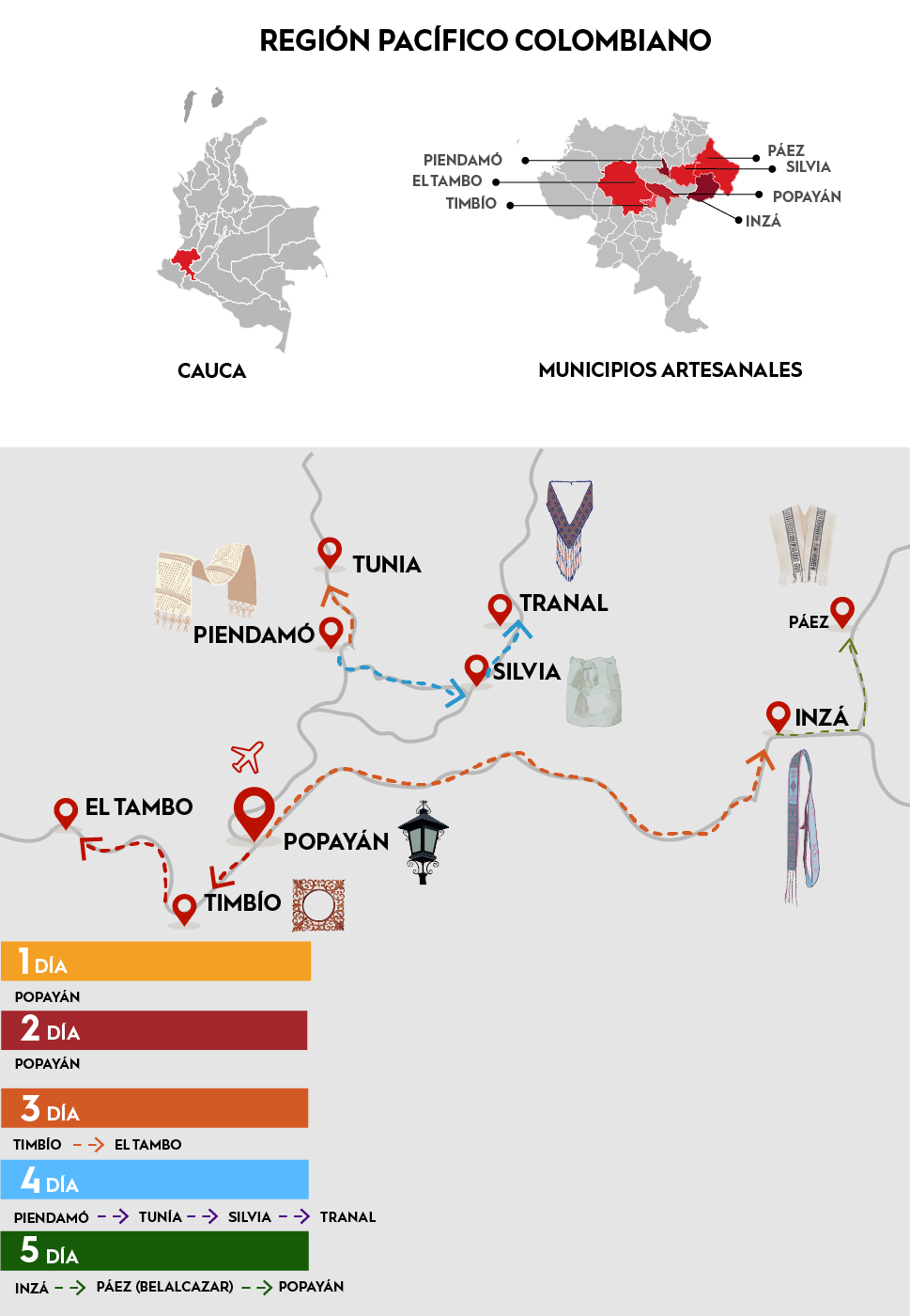Imagen del mapa de Ruta Popayán-Páez