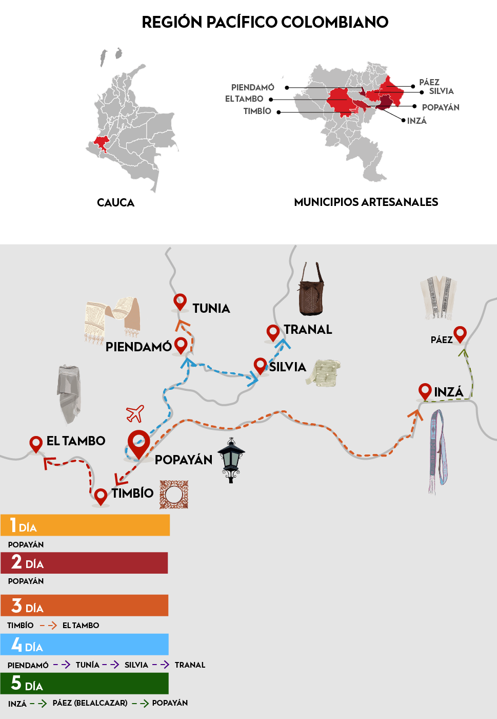 Imagen del mapa de Ruta Popayán-Páez