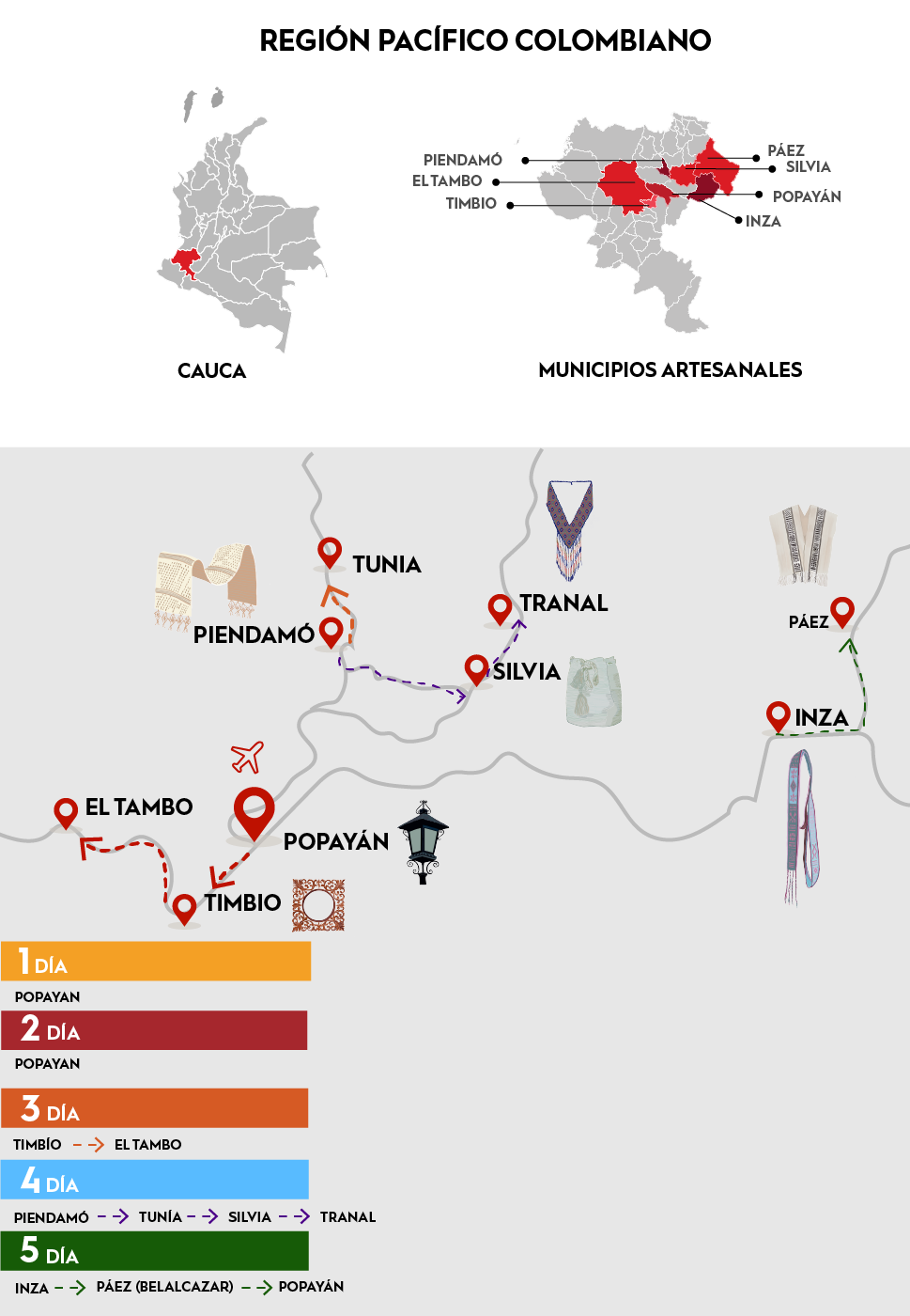 Imagen del mapa de Ruta Popayán-Páez