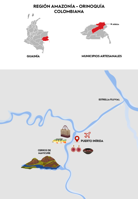 Imagen del mapa de Ruta Guainía