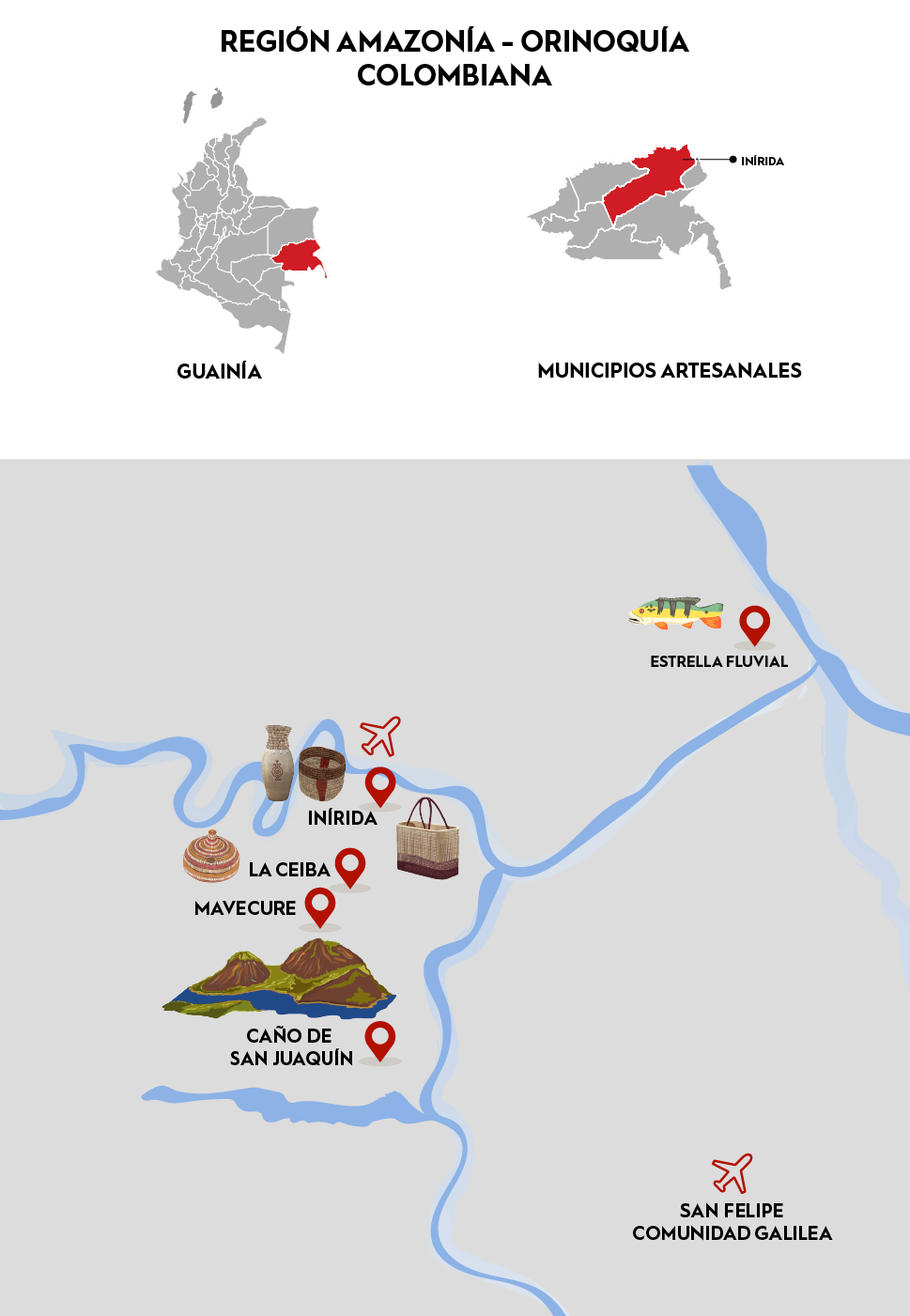 Imagen del mapa de Ruta Guainía