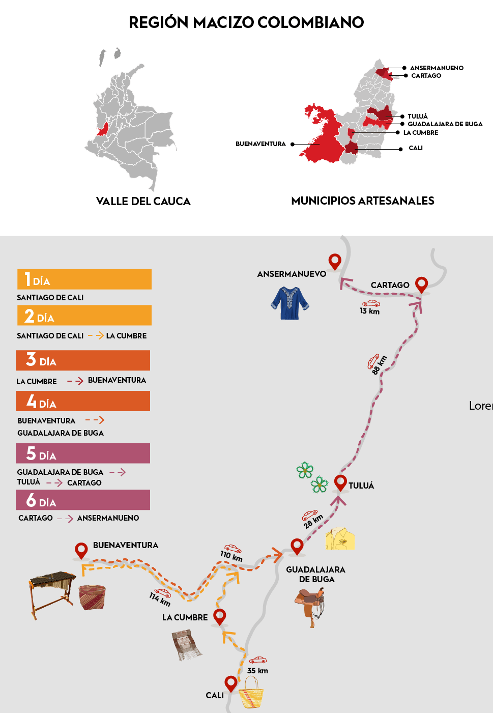 Imagen del mapa de Ruta Valle del Cauca