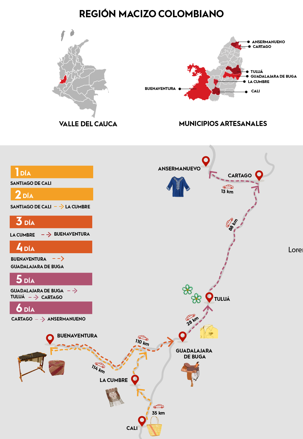 Imagen del mapa de Ruta Valle del Cauca