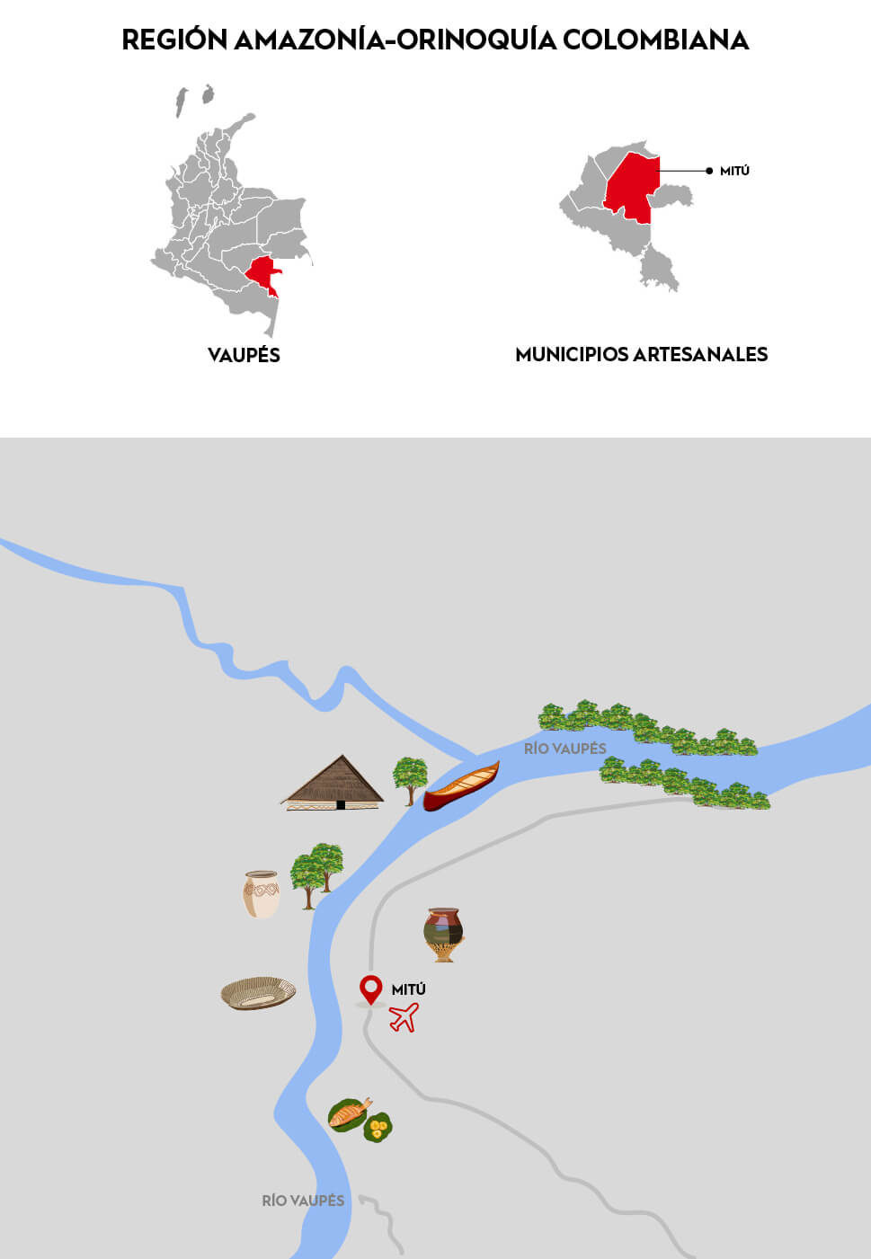 Imagen del mapa de Ruta Vaupés