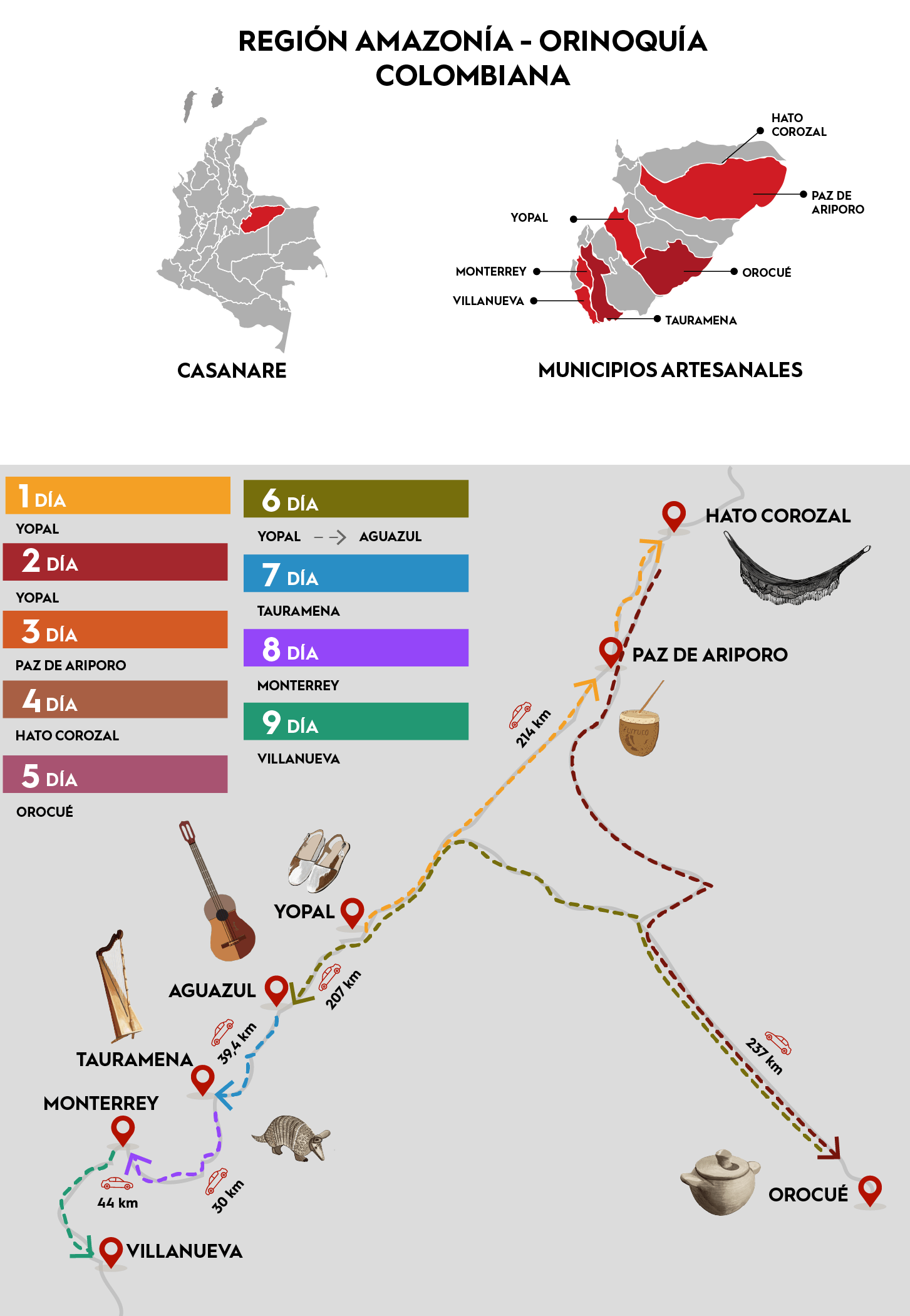 Imagen del mapa de Ruta Casanare