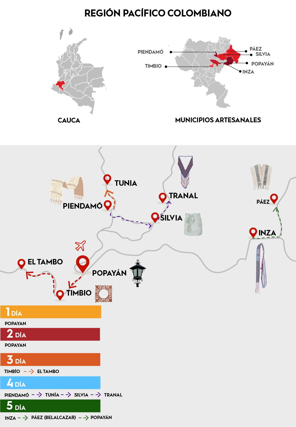 Imagen del mapa de Ruta Popayán-Páez